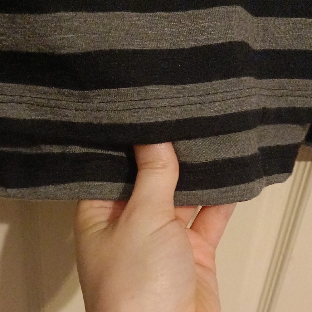 Mossimo Supply Co Black and Gray Stripes T-Shirt Dress - Picture 4 of 4